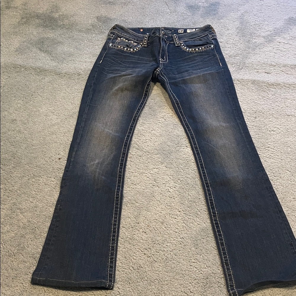 Women's Blue Jeans with Studded Details. New without tags.